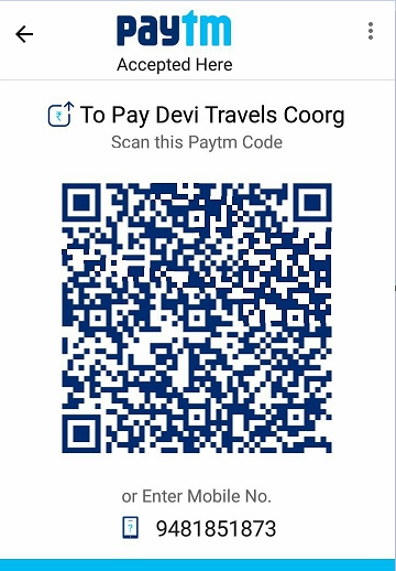 Paytm Taxi Coorg